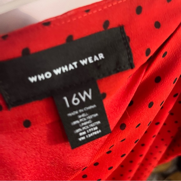 Who What Wear High Waisted Polka Dots Ruffle Skirt Size 16W - Picture 2 of 6
